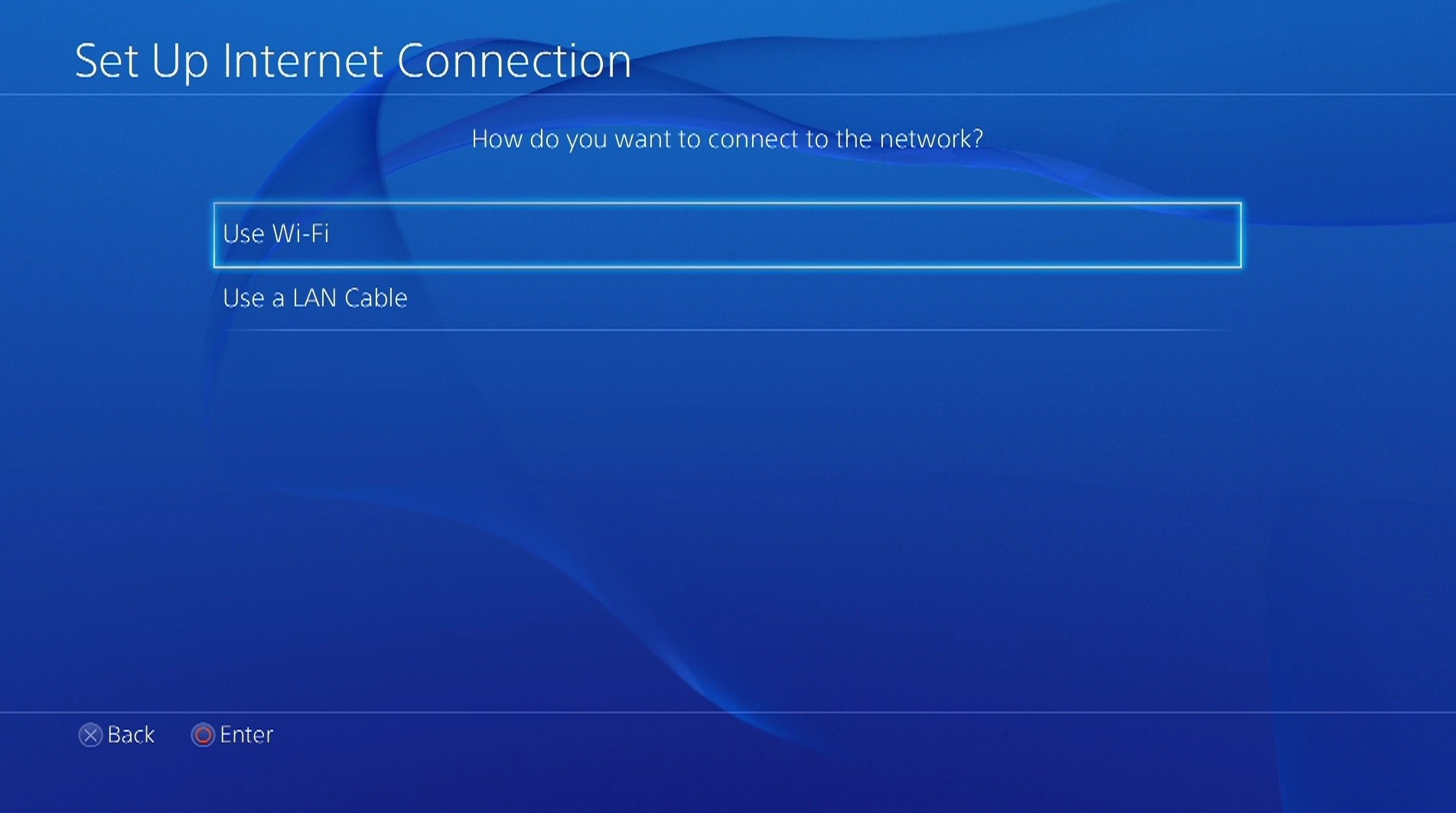 ps4 internet connection menu