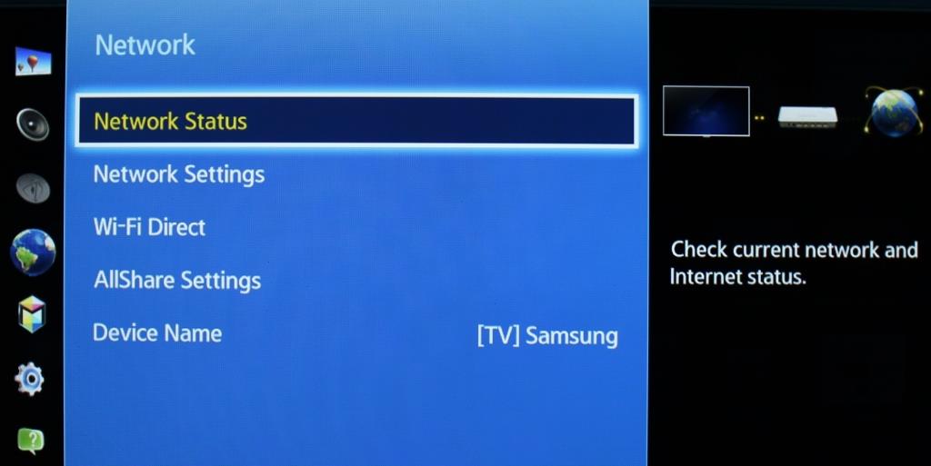 Samsung Smart Tv Network Status