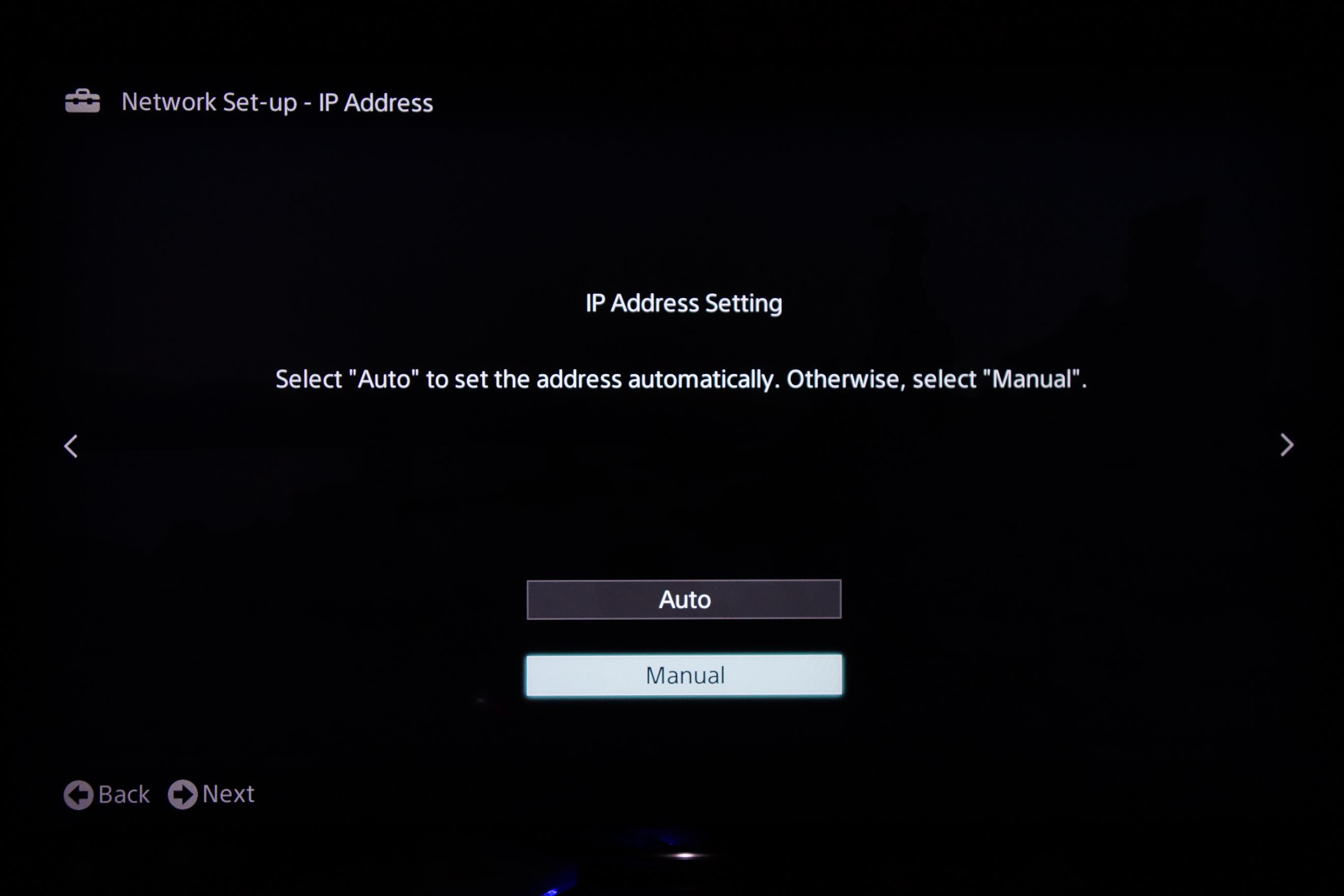 Sony Bravia IP Settings manual