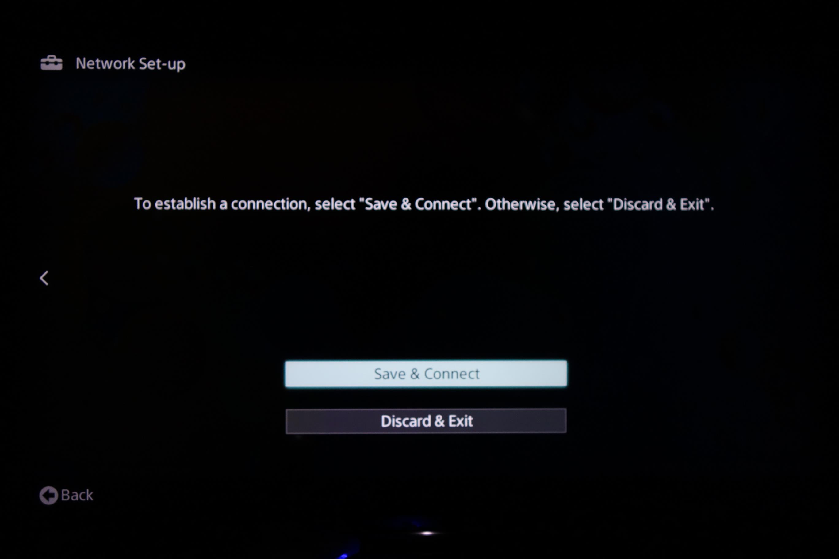 Sony Bravia Save connection