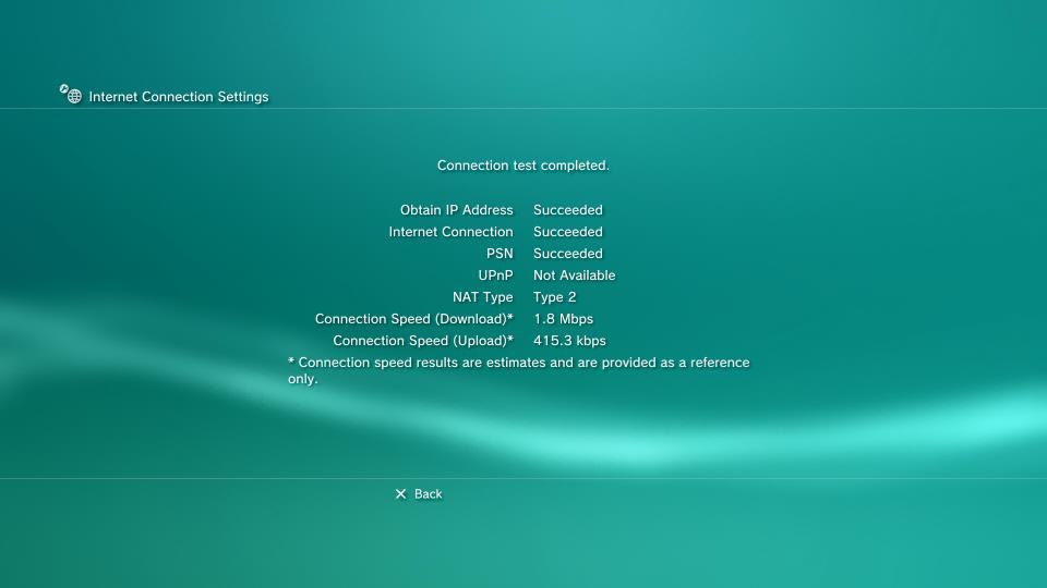 ps3 connection test