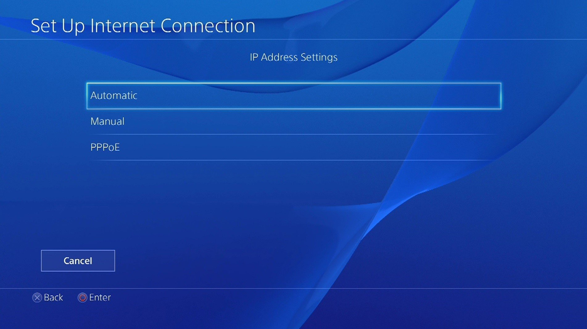 ps4 ip settings menu