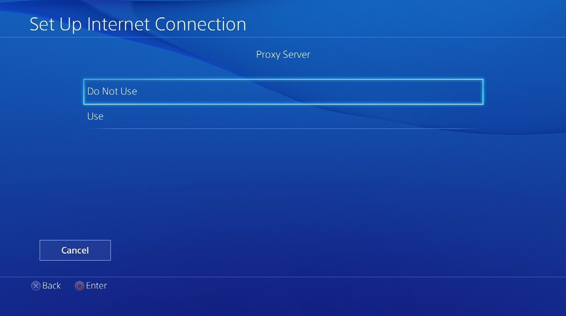 ps4 proxy server settings