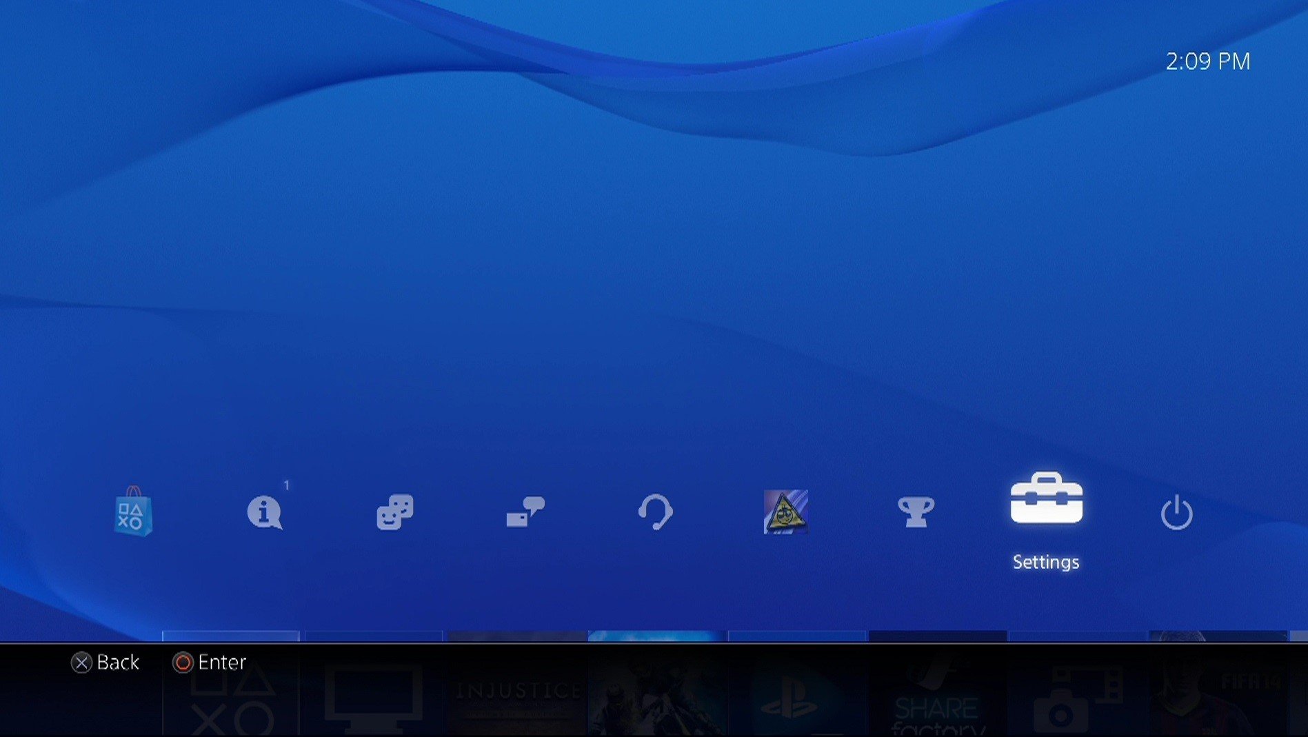 ps4 main menu