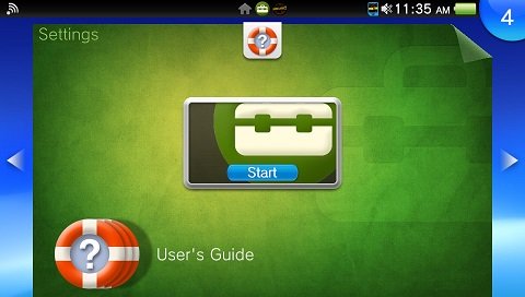 PS Vita home settings