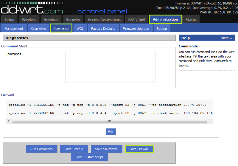 ddwrt googledns firewall rule