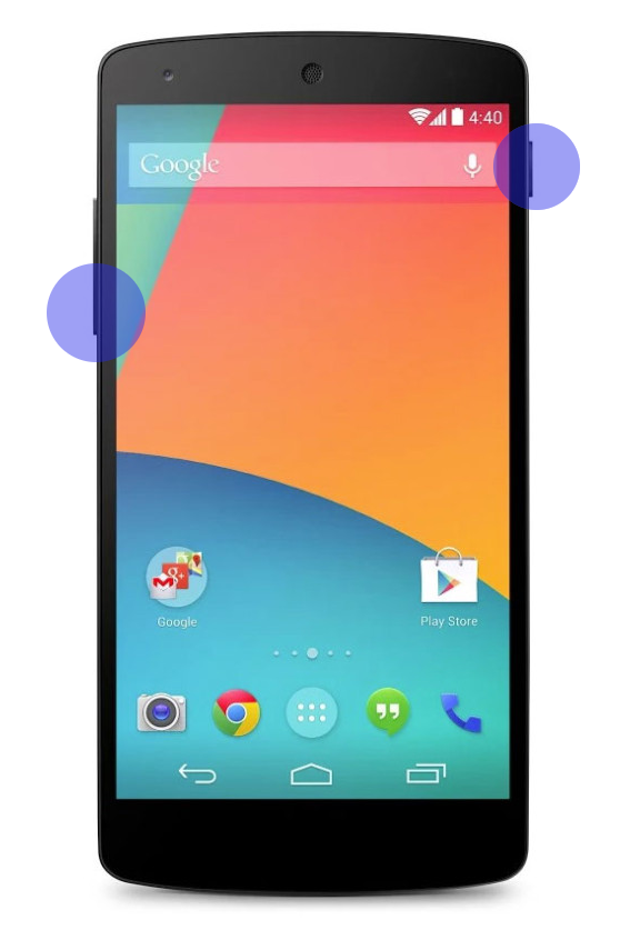 Android Nexus Screenshot example