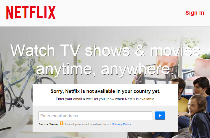 Sorry Netflix is not available in your country yet fix