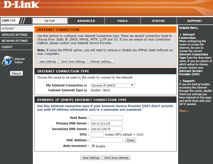 D-Link Setup Internet