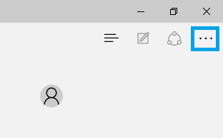 Accessing the Menu on the Edge Browser