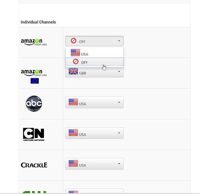 SimpleTelly Individual Channel Selector