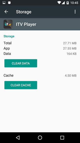 Android 6.x App Storage page